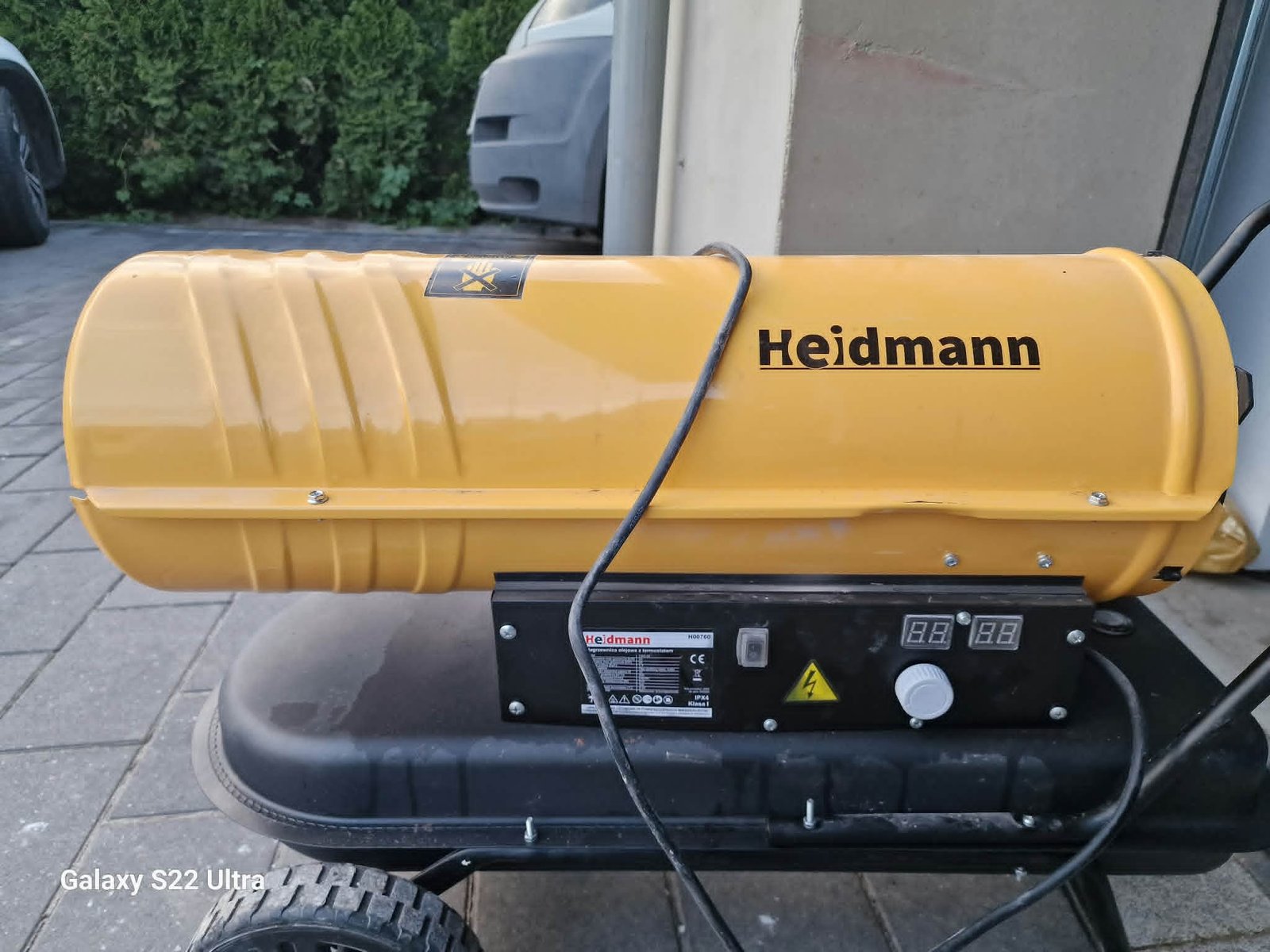 Nagrzewnica olejowa Heidmann 25 kW z termostatem